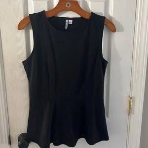 Elle textured peplum tank